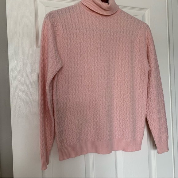100% Cashmere Pink Turtleneck Sweater Size M - Picture 5 of 7